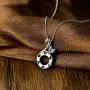 AOBOCO Cat Necklace Sterling Silver Kitty Pendant Embellished with Crystals from Austria, Cat Gifts for Cat Lovers, Fine Cat Jewelry Gifts for Women