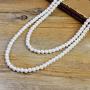 BeautyMood 2 Pcs Pearl Necklace, Stylish Long Pearl Chain for Clothing, Clothing Accessories Bead Accessories