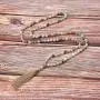 BALIBALI 108 Mala Beads Necklace Semi-Precious Gem Stones Meditation Necklace 108 Hand Knotted Japa Mala Beaded Tassel Necklace with Tree of Life Pendant