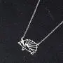 MIXIA Stainless Steel Unique Origami Hedgehog Pendant Necklace for Women Cute Animal Charm Choker Jewelry