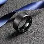 Luxffield Basic 6mm 8mm Men Wedding Black/ Silver/ Rose Gold Tungsten Ring, Couple Promise Wedding Band, Matte Finish Beveled Polished Edge Comfort Fit, Size 7.5 to 13