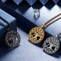 beautlace Round Celtic Knot Necklaces Silver/18K Gold/Black Gun Plated Tree of Life Pendant Trees Necklace Jewelry for Men and Women KP0137