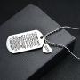 To My Son from MOM I Want You To Believe Love Mom Dog Tag Military Air Force Navy Coast Guard Necklace Ball Chain Gift for Best Son Birthday and Graduation