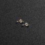 CHESKY 14K Gold Plated Tiny Dot Stud Earrings Dainty Bar Circle Polished Ball Ear Studs Hypoallergenic Geometric Cartilage Tragus Earrings