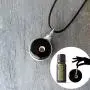 Earth Jewelry Waterfall Iceburg Glass Essential Oil Diffuser Aromatherapy Pendant Necklace 18''-20'' Adjustable