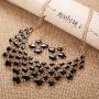 LOYALLOOK Fashion Bib Chunky Necklace Floating Bubble Collar Necklaces Teardrop Earring Necklace Vintage Statement Jewelry Set,4 Set