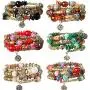 FIBO STEEL 6 Sets Bohemian Stackable Bead Bracelets for Women Stretch Multilayered Bracelet Set Multicolor Jewelry FIBO STEEL 6 Sets Bohemian Stackable Bead Bracelets for Women Stretch Multilayered Bracelet Set Multicolor Jewelry