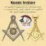 FaithHeart Masonic Necklace for Men, Freemason Compass Symbol Stainless Steel or 18K Gold Plated Free and Accepted Masons Pendant Jewelry with Gift Packaging FaithHeart Masonic Necklace for Men, Freemason Compass Symbol Stainless Steel or 18K Gold Plated Free and Accepted Masons Pendant Jewelry with Gift Packaging