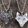 W WOOGGE Mens Necklace Viking Jewelry Norse Amulet Helm of Awe Raven Skull Pendant Gothic Necklace for Women …