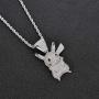 KMASAL Jewelry Hip Hop Iced Out Cute Cartoon Pendant Fully Simulated Diamond Chain 18K Gold Plated Necklace for Men Women
