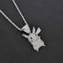 KMASAL Jewelry Hip Hop Iced Out Cute Cartoon Pendant Fully Simulated Diamond Chain 18K Gold Plated Necklace for Men Women KMASAL Jewelry Hip Hop Iced Out Cute Cartoon Pendant Fully Simulated Diamond Chain 18K Gold Plated Necklace for Men Women