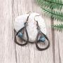 ZRosse 2 Pairs Boho Handmade Vintage Hollow Teardrop Turquoise Dangle Drop Earrings Sets for Women Girls Unique Retro Bronze Statement Jewelry Gifts