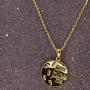 Fervent Come Follow Me Necklace | 18k Gold Plating on Hypoallergenic Brass - Footprints in The Sand | Inspirational Gift