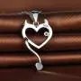 Infinite U Womens 925 Sterling Silver Cubic Zirconia Devil Heart Pendant Necklace, Silver Infinite U Womens 925 Sterling Silver Cubic Zirconia Devil Heart Pendant Necklace, Silver
