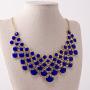 Jane Stone Fashion Statement Collar Necklace Vintage Openwork Bib Costume Jewelry