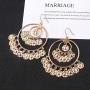 YANCHUN Gypsy Chandelier Coin Dangle Earrings Vintage Disc Ethnic Drop Earring for Women