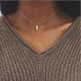Jeweky Dainty Moon Choker Necklace Gold Simple Pendant Crescent Necklaces Chain Jewelry for Women and Girls