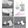 Luvalti Mother Daughter Necklace Set - ''Mommy’s Girl'' Pendant Charm, Stainless Steel Heart Pendant Necklaces Design, Mothers Day Jewelry Birthday Gift for Women, Free Premium Black Velvet Pouch Bag