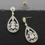 Mariell Gold Dangle Earrings for Brides, Wedding or Prom - Vintage Pear-Shape CZ Statement Chandeliers Mariell Gold Dangle Earrings for Brides, Wedding or Prom - Vintage Pear-Shape CZ Statement Chandeliers
