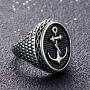 Gungneer Navy Rope and Anchor Ring for Men Stainless Steel Sailor Nautical USN Symbol Military Jewelry Accessory