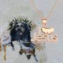 MAOFAED Religious Gift Baptism Gift I Love Jesus Chrtistian Jewelry Jesus Pendant Necklace Gift for Women