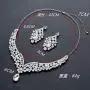 Hapibuy Crystal Bridal Wedding Necklace and Earrings Jewelry Set For Women and Brides Hapibuy Crystal Bridal Wedding Necklace and Earrings Jewelry Set For Women and Brides