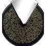 I Love You Necklace 24k Gold Inscribed in 120 Languages Including Braille and Sign Language in Miniature Text onto a Spinning Round Black Onyx Gemstone Pendant, 18'' Rolo Chain