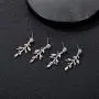 SWEETV Cubic Zirconia Wedding Drop Earrings for Brides Bridesmaid Gifts, Crystal Vine Leaf Bridal Earrings for Women