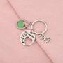 UJIMS Sorority Gift Pink and Green Charm Keychain She Can She Will She Did Inspirational Paraphernalia Graduation Gift for Women Girl