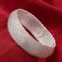 JHWZAIY 925 Sterling Silver Bangle Cuff Bracelets For Women, Hollow Open Bangle Bracelet Jewelry For Women
