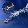 Madame Jewelry Aurora Borealis Bracelet with Austria Crystals 18K White Gold