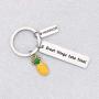 AKTAP IVF Gift Warrior Pineapple Keychain Transfer Day TTC Gift Great Things Take Time Infertility Awareness Jewelry