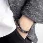 Joan Nunu Charm Bracelet for Men Women Black Mantra Prayer Beads Joan Nunu Charm Bracelet for Men Women Black Mantra Prayer Beads