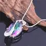 Uloveido White Gold Plated Jewelry Set Rainbow Mystic Topaz Ring Earrings Pendant Necklace T472 Uloveido White Gold Plated Jewelry Set Rainbow Mystic Topaz Ring Earrings Pendant Necklace T472