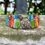 YGLINE Friendship Weave Yoga Bracelets Handmade Bracelets for Women Girls Adjustable Boho Woven Bracelet Gemstone Bohemian Bracelet Nature Stone Bangle Bracelets