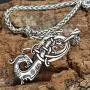 GuoShuang Viking Norse Charm Knot Pagan The Ringerike Dragon Scandinavian Necklace Norse Jewelry
