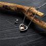 QeenseKc Rose Gold Double Heart Urn Necklaces for Human Pet Ashes Cremation Jewelry for Ashes Keepsake Memorial Pendant Jewelry