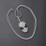 Moca Jewelry Iced Out Alien Cartoon Pendant Necklace 18K Gold Plated Bling CZ Simulated Diamond Hip Hop Rapper Chain Necklace for Men Women