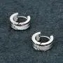 Aroncent Stainless Steel 8 Pairs Mens Small Hoop Huggie Hinged Earrings Set 4mm Aroncent Stainless Steel 8 Pairs Mens Small Hoop Huggie Hinged Earrings Set 4mm