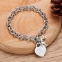 Turandoss Horse Gifts Charm Bracelets for Girls, Engraved 26 Letters Initial Bracelet Stainless Steel Horse Charm Bracelet for Girls Horse Lover Bracelet Horse Gifts for Girls Jewelry