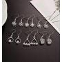 26 Pairs Small Dangle Earrings for Women Pack in Rose Gold/Silver Tone,Compound with 26 Styles