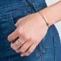 Silpada Curved Arrow Bolo Chain Bracelet in Sterling Silver & Brass, 9''