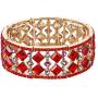 BriLove Womens Bohemian Boho Crystal Radiant Cut Round Beaded Stretch Bangle Bracelet