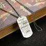 FIBO STEEL Dog Tag Pendant Necklace for Men Boy Son Graduation Birthday Inspirational Gifts