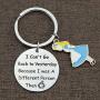 TOGON Alice in Wonderland Lover Gift Wonderland Keychain Quotes Because I was A Different Person Then Keychain for Friend Sister