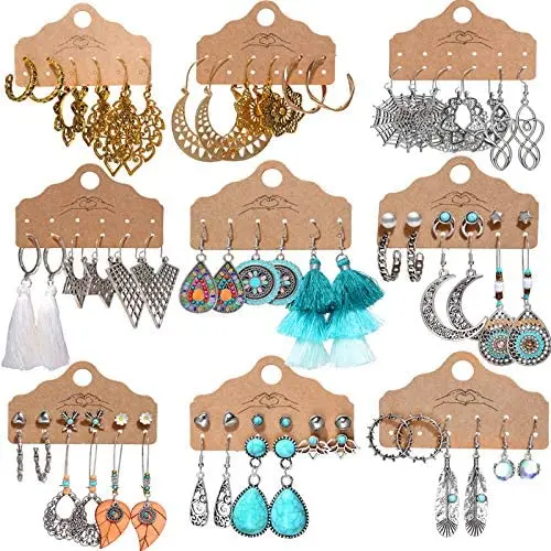 36 Pairs Fashion Vintage Earrings Set for Women Girls Bohemian Hollow Stud Drop Dangle Earrings with Tassel Hoop for Birthday/Party/Friendship/Christmas Gifts 36 Pairs Fashion Vintage Earrings Set for Women Girls Bohemian Hollow Stud Drop Dangle Earrings with Tassel Hoop for Birthday/Party/Friendship/Christmas Gifts
