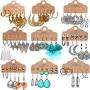 36 Pairs Fashion Vintage Earrings Set for Women Girls Bohemian Hollow Stud Drop Dangle Earrings with Tassel Hoop for Birthday/Party/Friendship/Christmas Gifts