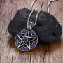 VNOX Stainless Steel Pentagram Pendant Necklace for Men Women Wiccan Jewelry