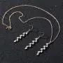 SWEETV Cubic Zirconia Wedding Jewelry Sets for Brides Birdesmaid, Crystal Marquise Bridal Necklace Earrings Set for Women, Prom Costume Jewelry Gifts