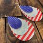 July 4th Earrings for Women - Independence Day Jewelry - Patriotic Earrings - American Flag Patriotic Jewelry - Red, White and Blue - Stripes & Stars - Sequence Earrings for Women